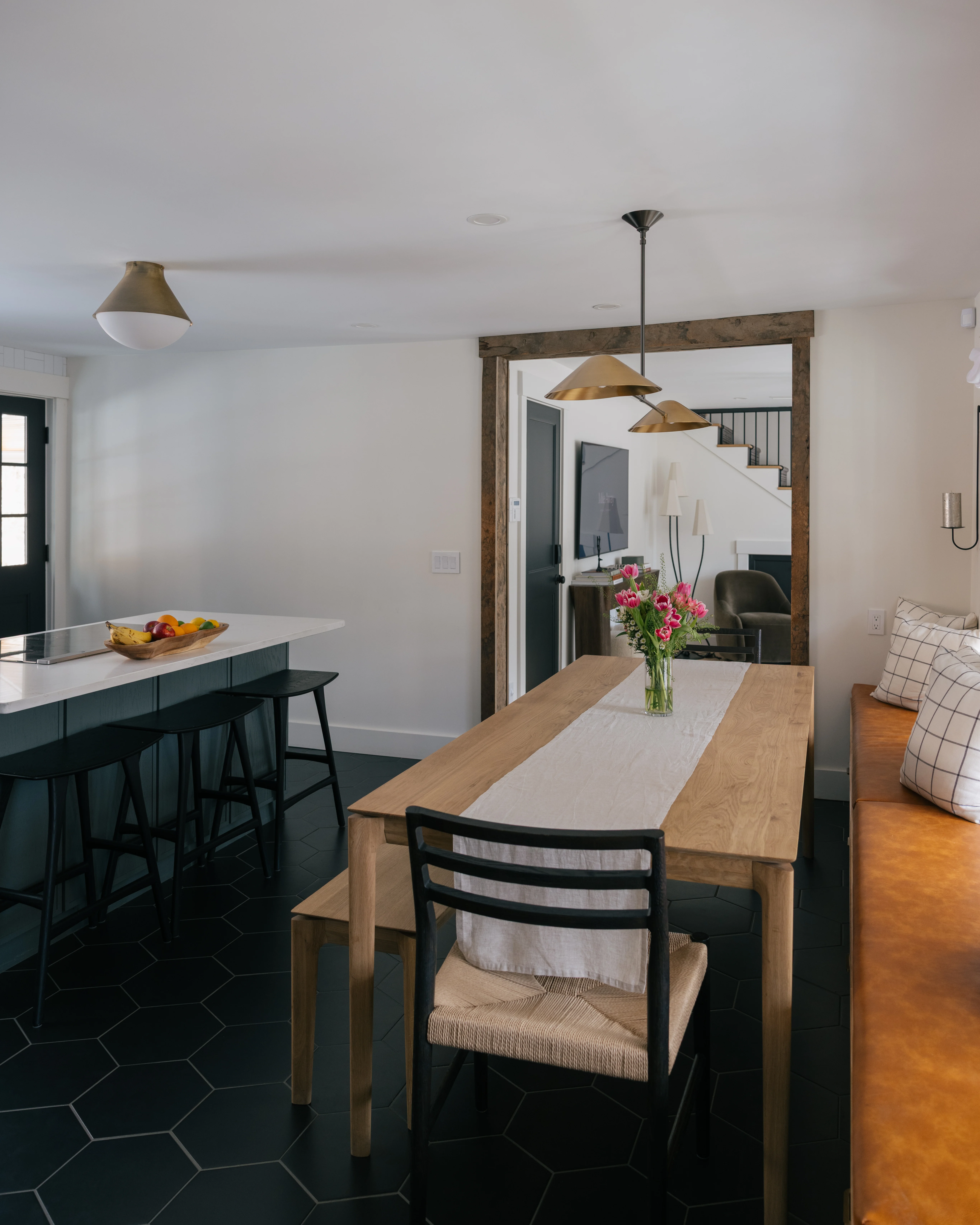 Kitchen view featuring updated 2026 cabinetry, countertops, and modern appliances